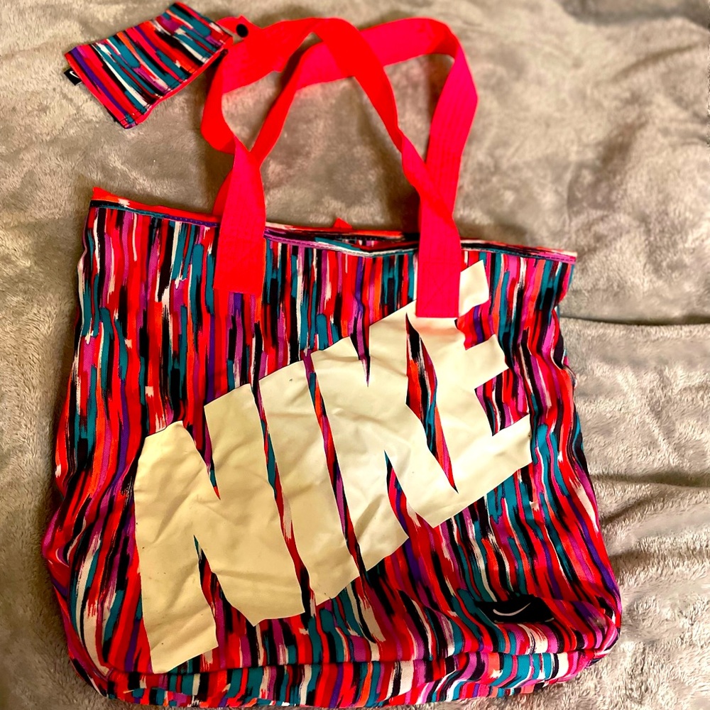 Nike tote shoulder bag with coin purse